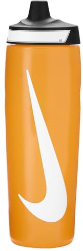 Nike Refuel Bottle Sportflasche, 24 Unzen, BPA-frei, luftdicht (Sundial/Schwarz/Weiß)