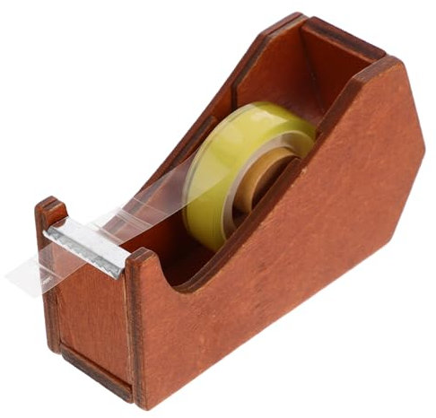 EXCEART Desktop-Klebebandabroller Austauschbarer Klebebandabroller Bandschneider Holz-Klebebandhalter Abroller Büro-Klebebandabroller