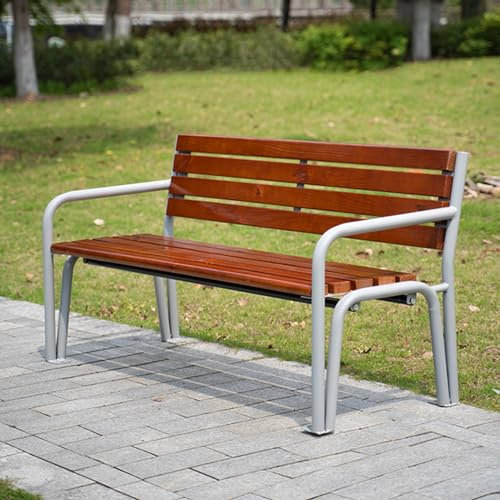 LUVEQLSIT Gartenbank, Wetterfest Sitzbank im Freien, Sitzauflagen Veranda Pfadstuhl, Sitzauflagen Holzbank für Garten, Deck, Rasen, Außenpool (Color : Nero, Size : 150cm/59in)