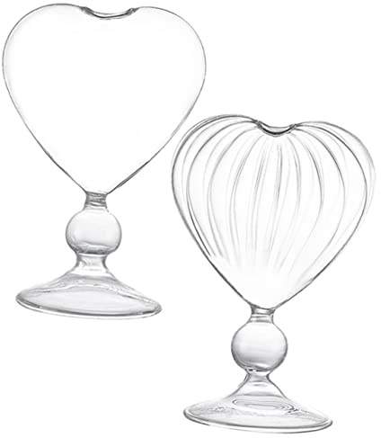 VILLFUL 2pezzi Calice in Forma di Cuore Coppa per Cocktail Squisita Articoli in per Feste e Brindisi