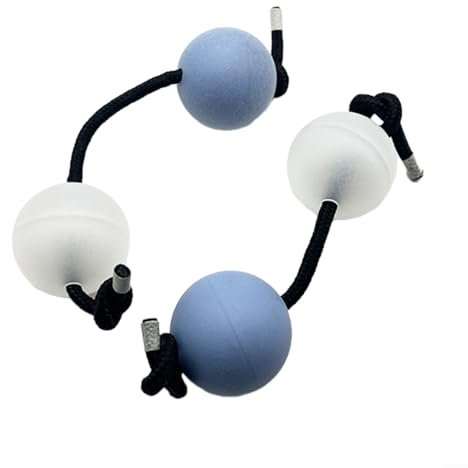 SMZhomeone 2 Stück Kashaka Musical Einhand Schlaginstrumente Afrikanische Rhythmen Sandeier Asalato Afrikanische Shaker Rhythmus Fingertip Ball Schlaginstrument(Blue and white)