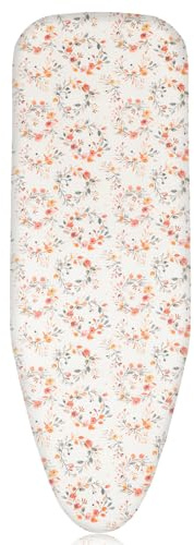 Pottwal Neu Premium-Bügeltischbezug für Schnelles und Einfaches Bügeln, für Dampfbügeleisen, Kleine Zerstoßene Blume, 30-35cm x 108-115cm (Größe M)