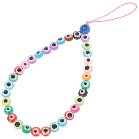 Gadpiparty Handy Handy-hängekette Lanyards Für Ausweise Telefonanhänger Süß Telefonperlen Lipgloss-schlüsselanhänger Böser Zauber Handy-lanyard Telefon Farbige Weiche Keramik