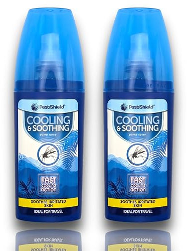 Cooling Soothing Insect Bite & Sting Pump Spray | Instant Relief of Bites from Mosquito | Midges | Ticks | Bedbugs | Nettles | Horseflies | Jellyfish | Contains Vitamin E | (Bundle by FREYPAC®) (2)