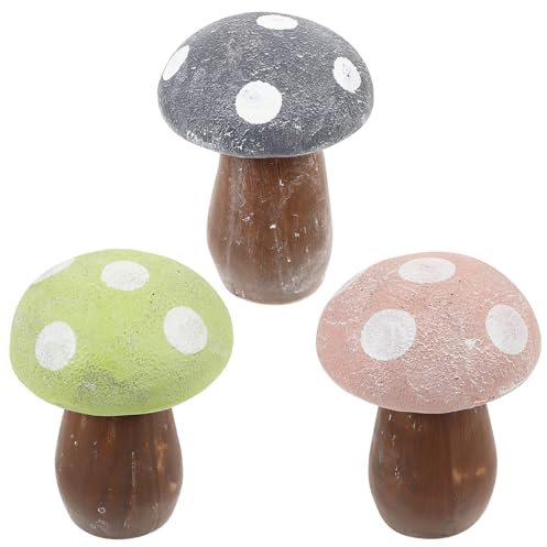 TINEASUR Figurines De Champignons en Résine Modèle De Champignon pour Décoration Extérieure Statue De Jardin