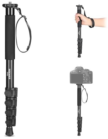 NEEWER 61/155cm Camera Monopod Stand, Aluminum Alloy Portable Travel Video Monopod Pole with 1/4 3/8 Screw Adapter for DSLRs Camcorder, Professional Photography Accessories, Max Load 17.6lb, TP41