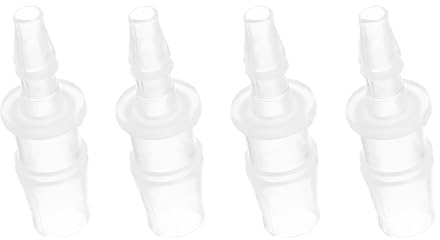 PATIKIL 4pcs Conector de Manguera para Acuario, Accesorio Recto de Púas de Plástico Empalmador Adaptador de Tubo Reductor de Empalme Conexión para Aire Agua Tubería Jardín Riego, 10x3mm