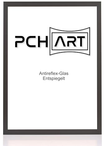 PCH[art] Bilderrahmen 'New Malmø - Anti-Reflex' | Farbe: Schwarz | Größe: 70x100 | eleganter Frame für Ihre Fotos und Motive