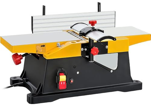 Carpintería multifuncional de 1800 W, ensambladora de mesa de 6 pulgadas, cepilladora de mesa de trabajo de 12000 RPM/min, cepilladora de mesa for corte de madera, cepilladora de espesor
