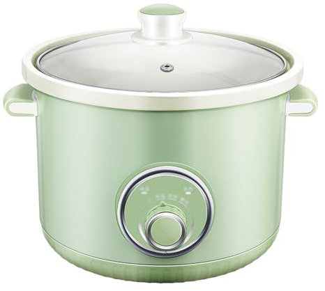 Pentola elettrica per stufato 3L/4L/5L Rivestimento in porcellana bianca Regolazione a 3 velocità Stufato multifunzione Carne Stufato Zuppa,5L