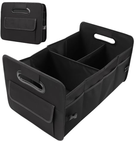 Borse di stoccaggio del bagagliaio, Borsa pieghevole organizer per bagagliaio dell'auto, Organizer Bagagliaio con Tasche Extra e Pareti Rinforzate, Compatto per l'Auto