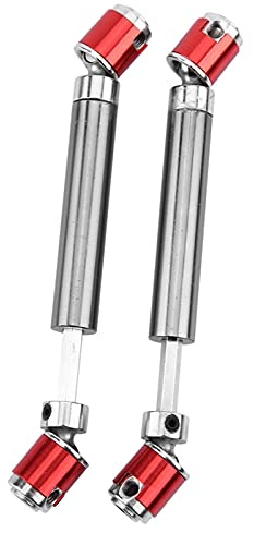 ZenithAur - Eje de transmisión para orugas RC (2 Piezas, 110-155 mm, Acero Inoxidable, CVD Universal, para SCX10, CC01, D90, D110)