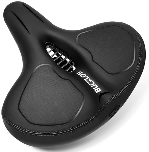 Extra Wide Bike Seat,oversized Comfortable Bicycle Saddle for Women Men | Comfortable&Dual Shock Absorption:Ultimate pressure relief for E-bikes/Hybrid/Traditional City bike.Waterproof & super-cozy