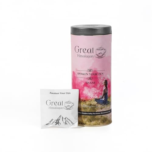Great Himalayan Herbal Tea (Awaken Your Zen) Caffeine-Free Tea | Calming Himalayan Blend for Relaxation, Wellness & Self-Care – 12 Tea Bags with Marigold, Rhododendron, Chamomile, Rose-hip, Cardamom