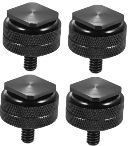 Didiseaon 4pezzi Adattatore Per Slitta Flash Vite Filettata Di Supporto Per Attacco Slitta Calda Compatibile Accessori Per Fotocamera Dslr Microfono Monitor e Luce Led