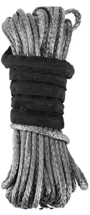 para Coche, camión, Remolque, SUV Cable de cabrestante sintético de 3/16 Pulgadas x 50 Pulgadas, 7700 Libras, con Funda Protectora