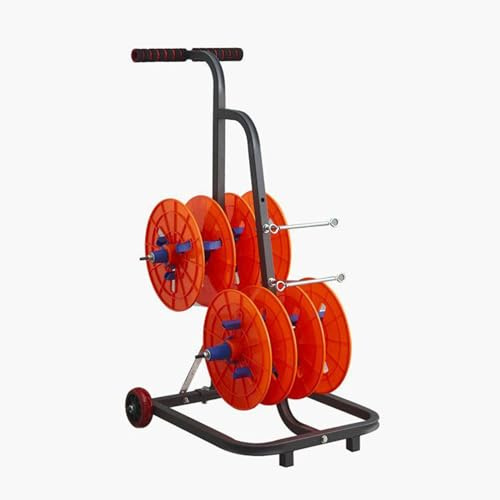 Dispenser per Bobine di Cavi elettrici per impieghi gravosi con Ruote, Carrello per Cavi multiasse, srotolatore e avvolgicavo Industriale per elettricisti e Utensili da Officina