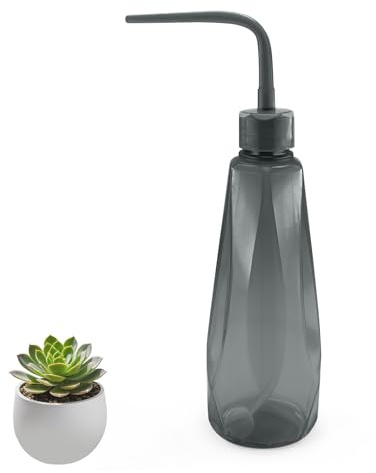 480ml Annaffiatoio per Piante da Interno, Piccolo Innaffiatoio per Bonsai, Succulente e Piantine, Annaffiatoio a Palla per Bonsai con Beccuccio Preciso, Multicolore (Grigio Antracite)
