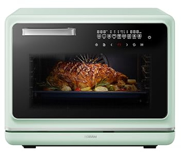 ROBAM R-Box Pro Countertop Combi Steam Oven Green, Air Fryer Toaster Oven with EXP, 1.2 cu. ft. XL Capacity, 1800W Steam Fry Technology, 86-446°F Precision, 32 Presets, Easy-to-Clean Enamel Interior