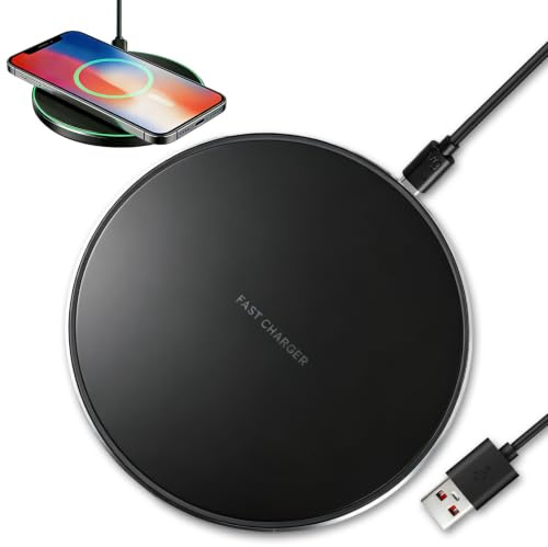 30W Cargador inalámbrico Rápido, Qi Wireless Estación de Carga con 1m Cable