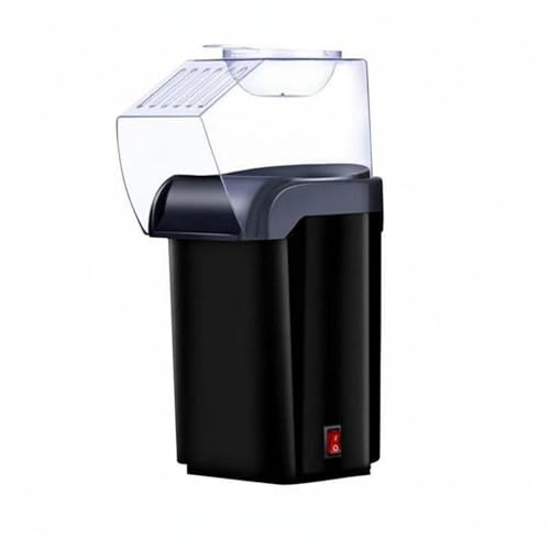predolo Palomitero Eléctrico de Aire Caliente Operación con un Solo Botón Mini Máquina de Palomitas Casera Regalo ideal para Niños, Negro, Enchufe EU
