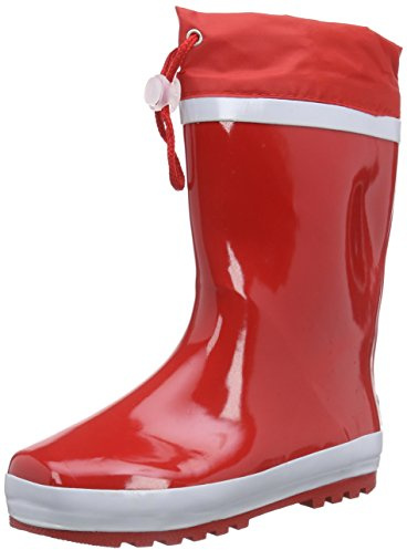 Playshoes Bottes En Caoutchouc Doublées Bottes de pluie Mixte Enfant, Rouge, 22/23 EU