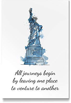 artboxONE Galerie-Print 120x80 cm Statue of Liberty 2 hochwertiges Acrylglas auf Alu-Dibond von Alberte Grene Due
