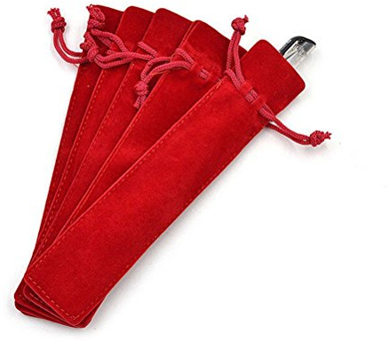 Sacchetto a Forma di Penna Bestowal con Sacchetto in Velluto (Rosso, 50Pcs)