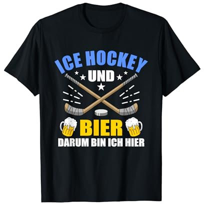 Ice Hockey Und Bier Lustig Ice Hockeyspieler Icehockeyfan T-Shirt