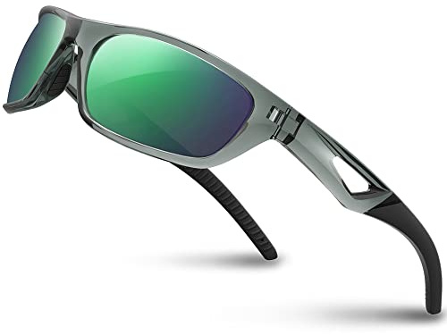 RIVBOS Sonnenbrille für Herren und Damen, polarisiert, UV400, Fahrradbrille, Sportbrille, Radfahren, Wandern, Laufen, Golf und Angeln, Fahren RB831