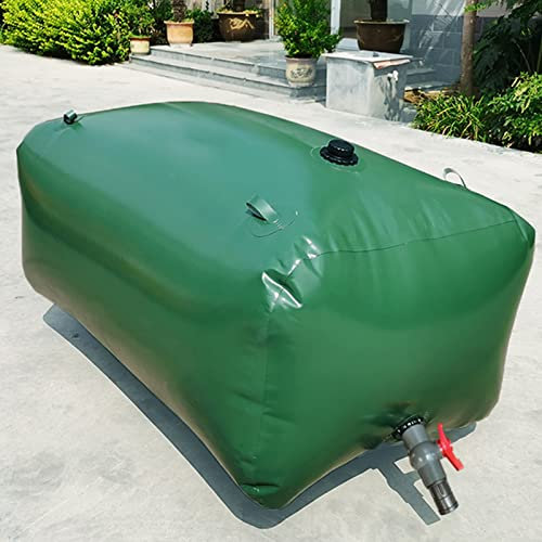 Wassersack Beutel Wasserbehälter Träger Garten Bauernhöfe Im Freien Wasserblasenbehältertank, Weich Klappbar Tragbar Wasserbeutel Für Camping Bewässerung Konstruktion Grün ( Size : 1x0.5x0.4m/200L/52G