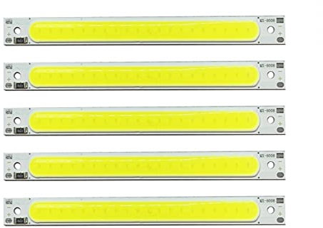LED COB Light Platine, 5 pezzi DC 5 V 3 W Long Strip LED Chip Light Board Luce Bianca 600 mA 400 lm 6500 K per USB Touch Dimmer