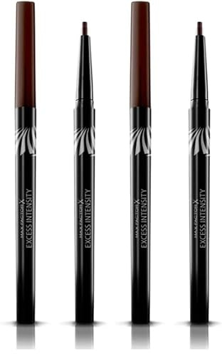Max Factor Excess Intensity Longwear Eyeliner Brown – Wasserfester Eyeliner zum Drehen – Für den perfekten Lidstrich – Farbe Braun – 1 x 2 g (Packung mit 2)