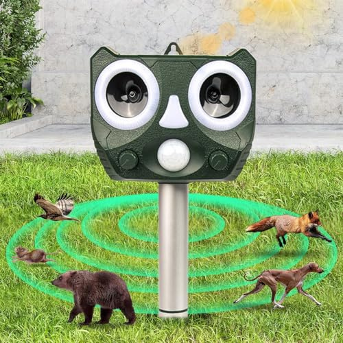 Lixada Soar Tiervertreiber, Vogel, Fuchs, Katze, Ultraschall-Abschreckungsgerät für Garten, Bauernhof, Hof