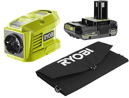 Kit Voyage 18V - Panneau Solaire 21 W + Transformateur/Chargeur RY18BI150B-0 + 1 Batterie Lithium+ 18V 2,0 Ah