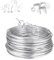 TECHZOCO Alambre de Hierro Galvanizado, Alambra Floral, Alambre de Manualidades, Rollo Alambre de Acero plastificado, Alambre Atar Flexible, Alambre Bricolaje, Diámetro 1.6 mm, Longitud 25 Metros