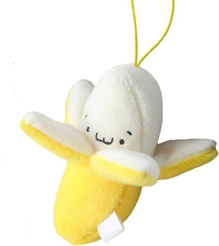 ZGLUZP Yellow Peeling Banana Decoration, Birthday Gift PP Cotton Peeling Banana Shape Plush Pendant for Decoration,Plush Figures,Stuffed Animals and Toys