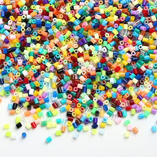 LIHAO Perline da stiro, perle da stiro, set da 6000 pezzi, 2,6 mm, colorate per bambini, ragazzi, ragazze, regali di compleanno