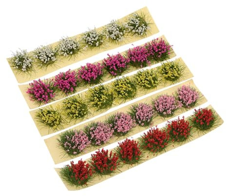 ERINGOGO 5ensembles Clusters De Miniatures pour Décoration De Jardin Et - Arrangement Floral pour Maison De Poupée Et Modèles Végétaux