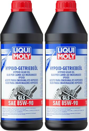 LIQUI MOLY Hypoid-Getriebeöl (GL5) SAE 85W-90 | 1 L | Getriebeöl | Hydrauliköl | Art.-Nr.: 1035, farblos (Packung mit 2)