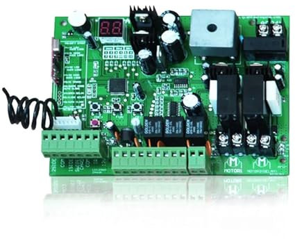 Universal 24V PCB Control Board for Sliding Gate Opener Automatic Double Arms Swing Gate Opener Control Board Panel Smart Control Center System for Electric Automatic Gate Openers(No Remote 24v)