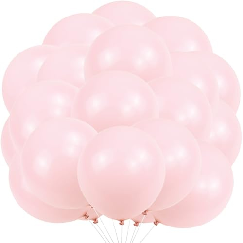 Koboko Pastell Luftballons Rosa, 20 Stk 10 Zoll Rosa Luftballons Geburtstag, Ballons Rosa Prinzessin Geburtstag Deko, Light Pink Balloons Geburtstagsdeko, Party Luftballon Pink Girlande Babyparty Deko