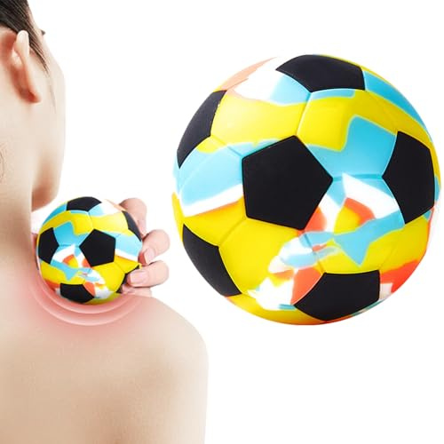 Muskel Massageball - Fußballförmiger Massageball Für Körper & Sport - Entspannungsgerät Für Home Gym, Sportmassagezubehör Aus Silikon Für Schulter Hand Rücken Fußpflege