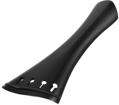 Saitenhalter für Violine 4/4 mit Schräger Kante, Schwarz, Edles Zubehör | Jujube Holz, Feine Verarbeitung, Unterstützt Klang und Ausdruck, Passendes Teil für Geige