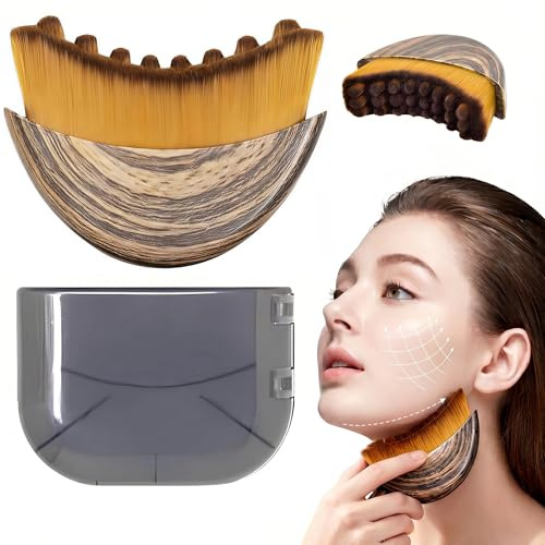 Lymphatic Contour Face Brush,Lymphatic Face Brush,Lymphatic Drainage Brush,Dry Brush,Neck,Chin & Face Sculpting,Anti-Puffiness,Gua Sha & Improves Skin Glow,Skin Care Massage Tools.