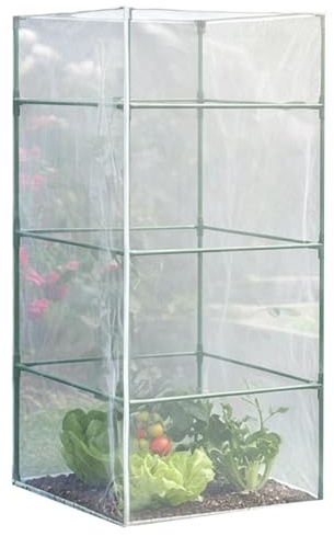 Yplkm Red Malla para Plantas | Cuadrado Plegable con Cremallera 61x61x150 cm - Malla Antipájaros para Jardín | para Verduras, Flores, Plántulas, Tomates, Arbustos de Arándanos y Bonsáis