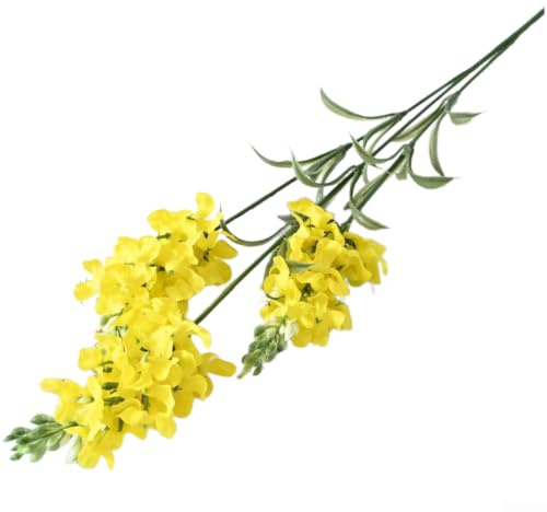 Artificial Hyacinth Flowers 68cm Realistic Silk Fake Plants with 3 Heads for Wedding Home Office Decor Party Centrepiece Arrangements Long Lasting(Yellow)