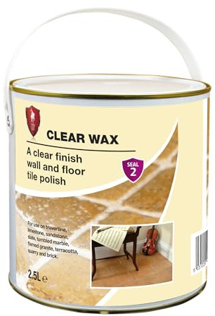 LTP Clear Wax |Sealing Polish for Wall, Floor Tiles and Stone Clear Finish|For use on travertine, limestone, sandstone, slate, tumbled marble, flamed granite, terracotta, quarry and brick - 2.5L