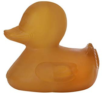 HEVEA Alfie Die Gummiente Badewannenspielzeug - 100% Naturkautschuk Baby Badespielzeug - Perfekt für speilen, zahnen, und baden