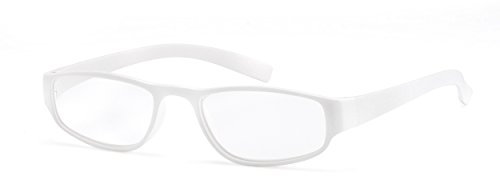 FILTRAL Extrem leichte Lesebrille in der Trendfarbe Weiß/Moderne eckige Lesehilfe für Damen & Herren / +2,00 dpt F4524013